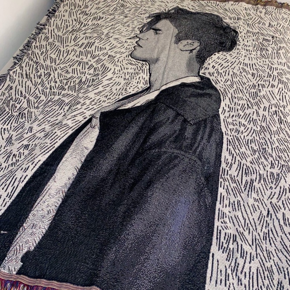 Justin Bieber “Purpose Tour” RARE Official Tapestry Throw Blanket 50x60
